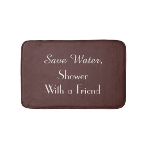 Tapis De Bain Marsala foncée Sauvez de l'eau Mat Bain Plush amu