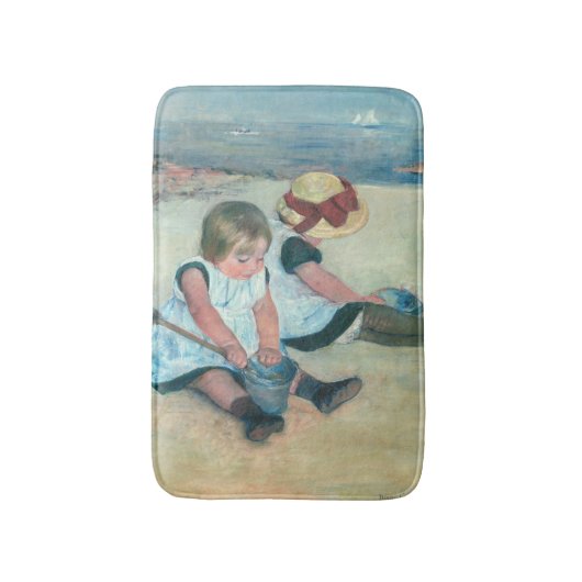 Tapis De Bain Mary Cassatt - Enfants jouant sur la plage (Devant (Vertical))