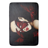 Tapis De Bain Mascarade aux papillons rouges (devant Vertical)
