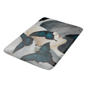 Tapis De Bain Mascarade de papillon bleu (Angle)