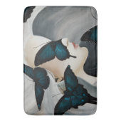 Tapis De Bain Mascarade de papillon bleu (devant Vertical)