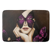 Tapis De Bain Mascarade de papillon pourpre (Devant)