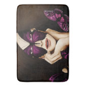 Tapis De Bain Mascarade de papillon pourpre (devant Vertical)