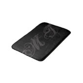 Tapis De Bain Masculine Script Calligraphie Monogramme Initiales (Angle)