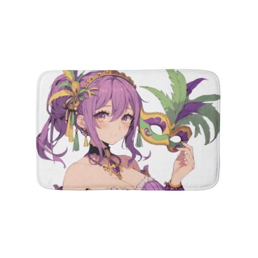Tapis De Bain Masque Anime Mardi Gras (Devant)