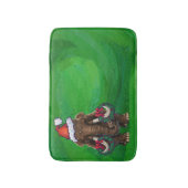 Tapis De Bain Mastodon festif sur vert (Devant (Vertical))