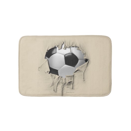 Tapis De Bain Mat à bain blanc pour soccer tordu (Devant)