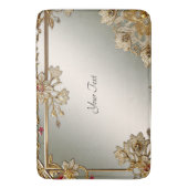 Tapis De Bain Mat à bain fleuri Orné Or (devant Vertical)