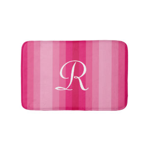 Tapis De Bain Mat-Bain À Planche De Plush Monogramme À Grille