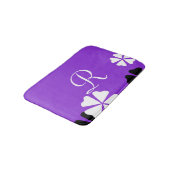 Tapis De Bain Mat-Bain-Bain-Poussière Florale Violet (Angle)