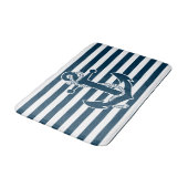 Tapis De Bain Mat Bain Nautique Avec Ancre Et Rayures (Angle)