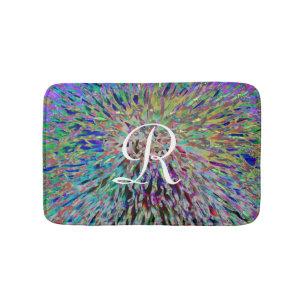 Tapis De Bain Mat de bain à ciel Abstrait multicolore