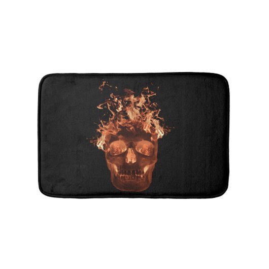 Tapis De Bain Mat de bain à crâne orange (Devant)