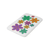 Tapis De Bain Mat de bain à fleurs les années 70 style (Angle)