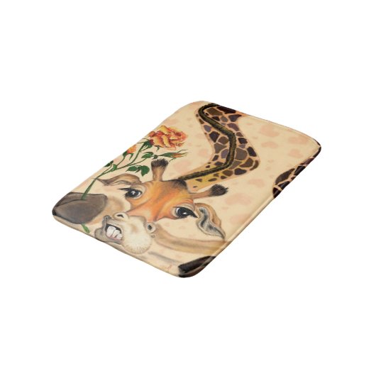 Tapis De Bain Mat de bain à Giraffe drôle (Angle)