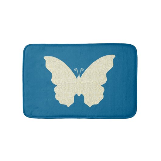 Tapis De Bain Mat de bain à papillon dentelle (Devant)
