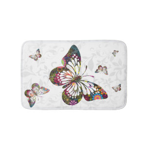 Tapis De Bain Mat de bain à papillon psychédélique