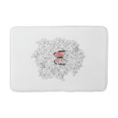 Tapis De Bain Mat de bain à papillon rose avec Rose (Devant)