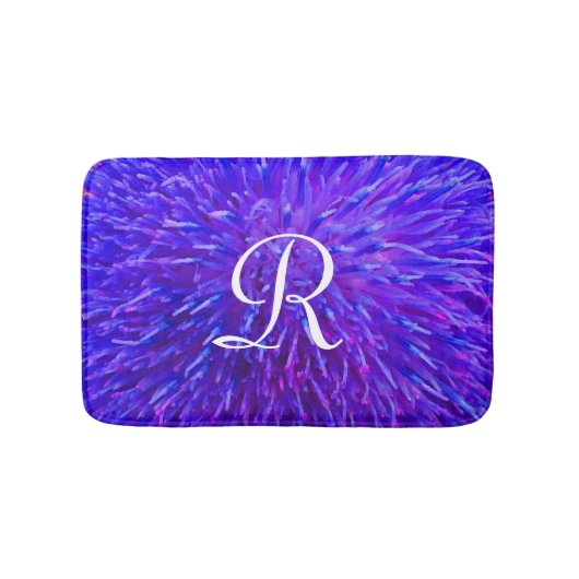 Tapis De Bain Mat de bain à peluche Abstrait violet (Devant)