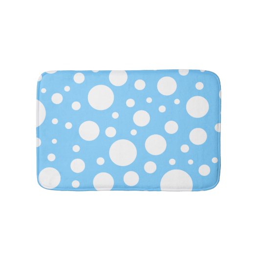 Tapis De Bain Mat de bain à points bleus (Devant)
