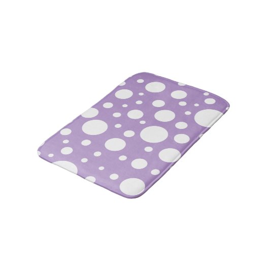 Tapis De Bain Mat de bain à points violets (Angle)