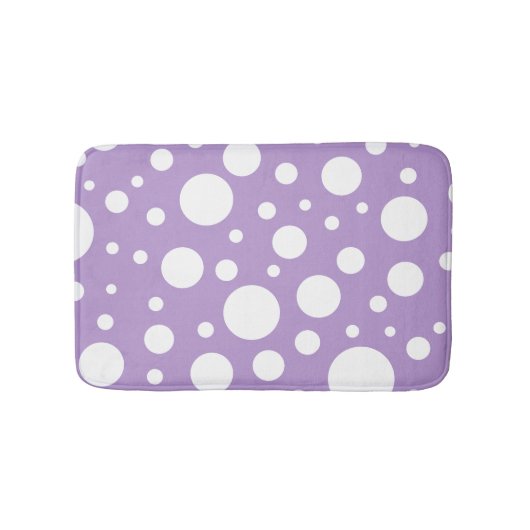 Tapis De Bain Mat de bain à points violets (Devant)