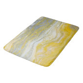 Tapis De Bain Mat de bain Abstrait Jaune et Argent (Angle)