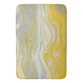 Tapis De Bain Mat de bain Abstrait Jaune et Argent (devant Vertical)