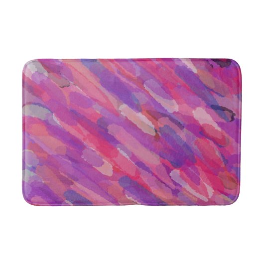 Tapis De Bain Mat de bain Abstrait violet et rose (Devant)