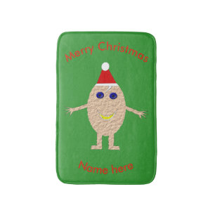 Tapis De Bain Mat de bain aux oeufs de Noël amusant