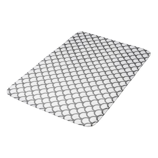 Tapis De Bain Mat de bain/blanc et noir (Angle)