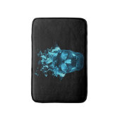 Tapis De Bain Mat de bain bleu à crâne (Devant (Vertical))