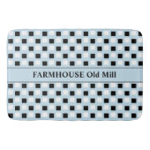Tapis De Bain Mat de bain bleu géométrique (Devant)