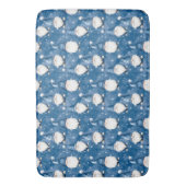 Tapis De Bain Mat de bain bleu neige de Noël (devant Vertical)