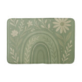 Tapis De Bain Mat de bain Boho vert Sage (Devant)