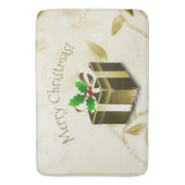 Tapis De Bain Mat de bain cadeau de Noël en or (devant Vertical)