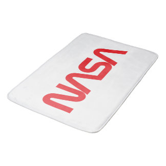 Tapis De Bain Mat de bain cirque Iconique de la NASA (blanc fusé