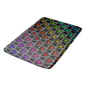 Tapis De Bain Mat de bain/Coeurs arc-en-ciel (Angle)