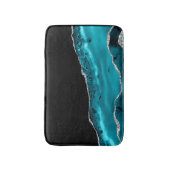 Tapis De Bain Mat de bain d'Agate turquoise et Argent (Devant (Vertical))