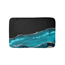 Tapis De Bain Mat de bain d'Agate turquoise et Argent