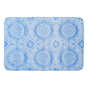 Tapis De Bain Mat de bain Damas bleu