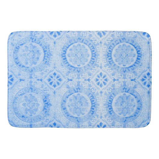 Tapis De Bain Mat de bain Damas bleu (Devant)
