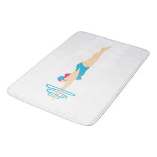 Tapis De Bain Mat de bain de beauté à tête rouge
