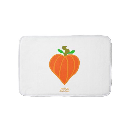 Tapis De Bain Mat de bain de coeur Citrouille (Devant)