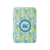 Tapis De Bain Mat de bain de conception tropicale monogramme (Devant (Vertical))