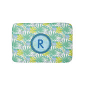 Tapis De Bain Mat de bain de conception tropicale monogramme (Devant)