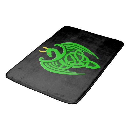 Tapis De Bain Mat de bain de dragon céleste vert (Angle)