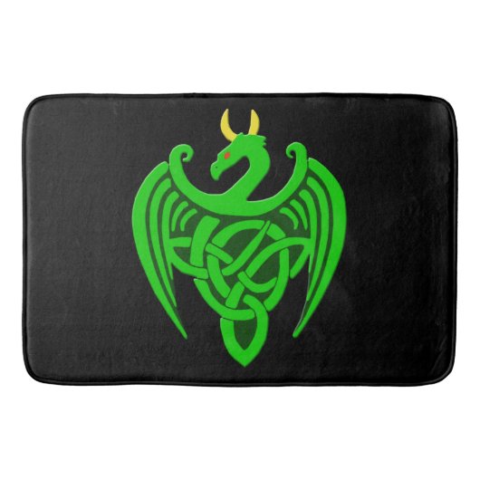 Tapis De Bain Mat de bain de dragon céleste vert (Devant)