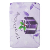Tapis De Bain Mat de bain de Noël violet (devant Vertical)