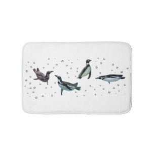 Tapis De Bain Mat de bain de pingouins mousseux